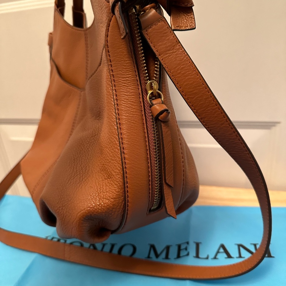Antonio Melani Leather Satchel Crossbody - Picture 5 of 5